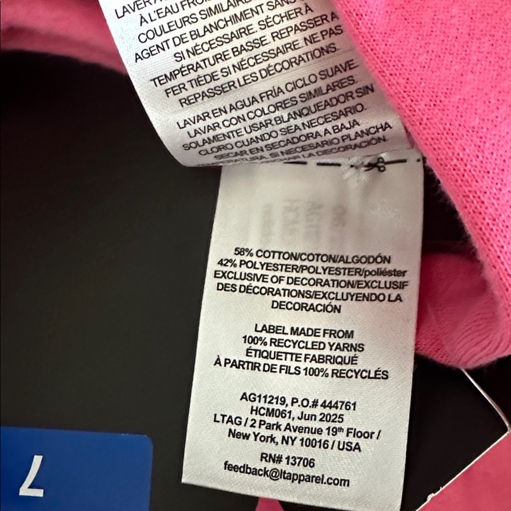 NWT adidas Kids Pink Hoodie and Jogger Set with Navy Stripes Size 7yo - Picture 3 of 4